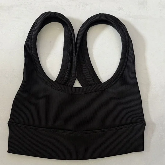 Black Ribbed Zara Top - Picture 1 of 2